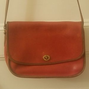 Vintage red Coach purse